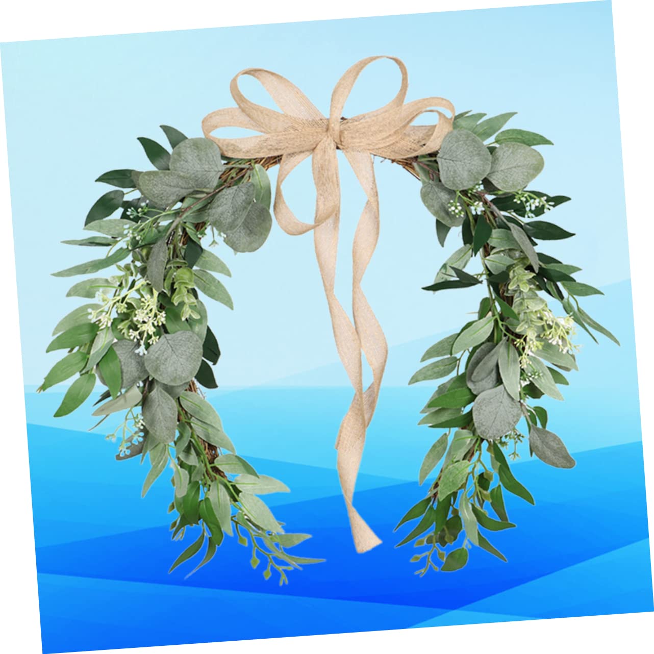 Künstliche für Eukalyptusblatt Girlande zum Aufhängen Hochzeit und Party | Grün, Stoff und Kunststoff, Leicht Anzubringen, Farbbeständig, für Wanddeko, Weihnachten, Zuhause und Geschäft