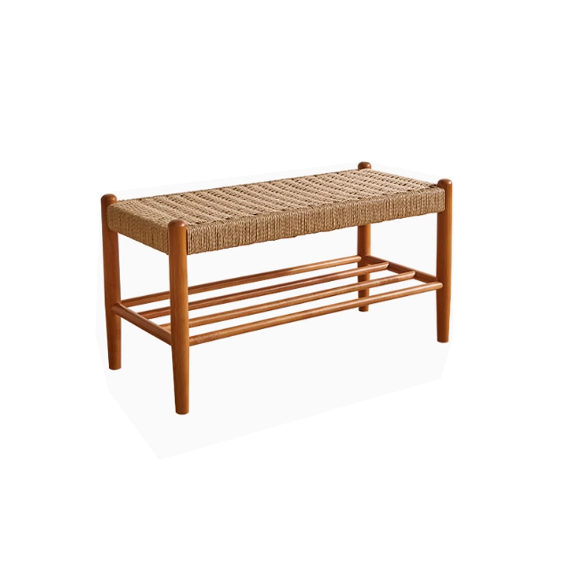 MYUYEE Wooden Entryway Shoe Bench With Storage Shoe Rack For Front Door Entrance Bedroom End Of Bed Hallway Living Room Furniture 23.62In Wood Bench(80Cm)