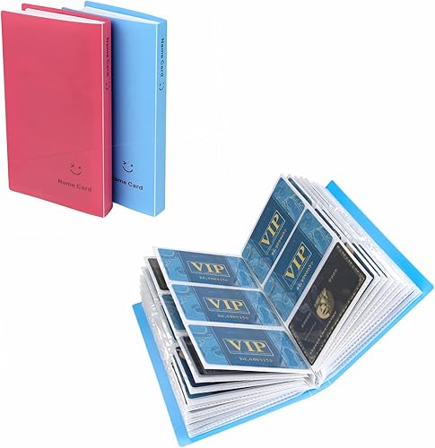 GAJOFO Business Card Organizer Business Card Holder Book,Credit Card Holder, Portable Business Card Binder File Sleeve Storage, Business Card