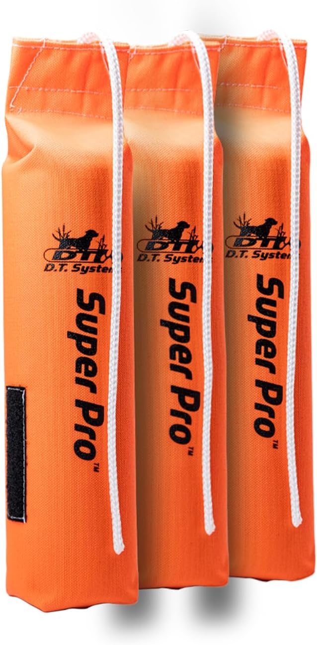 DT Systems Super Pro Series Durable Resistant Floating Upland Waterfowl Hunting Dog/Puppy Retrieval Fetching Training Dummy with Scent Strip & Tough Rope Handle