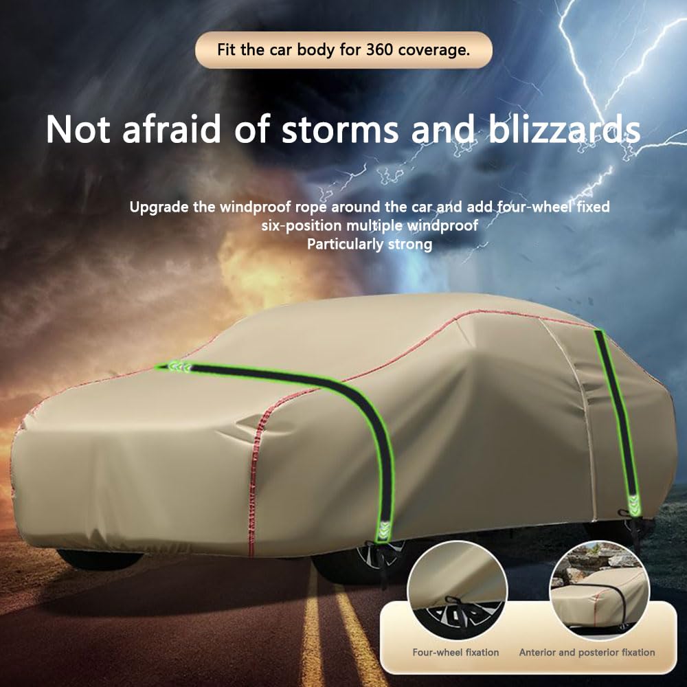 Tefebatu Funda Para Coche Exterior Ford Anglia 105E 1959 – Resistente Al Sol, Lluvia, Polvo, Con Cremallera Y Correas Antiviento
