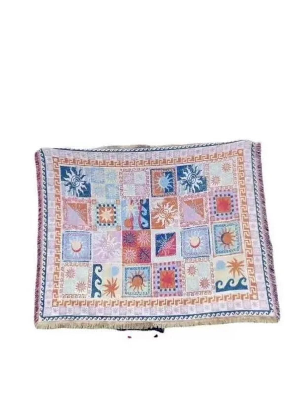 Boho Picnic Mat Reversible algodón Lino Manta for Camping Playa Viaje casa para Camping