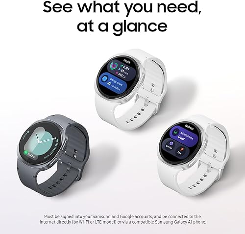 Miniatura 6 de Samsung Galaxy Watch 8 (2025) - Reloj inteligente LTE de 1.732 pulgadas, diseño de cojín, monitor de fitness, entrenamiento de sueño, entrenador de