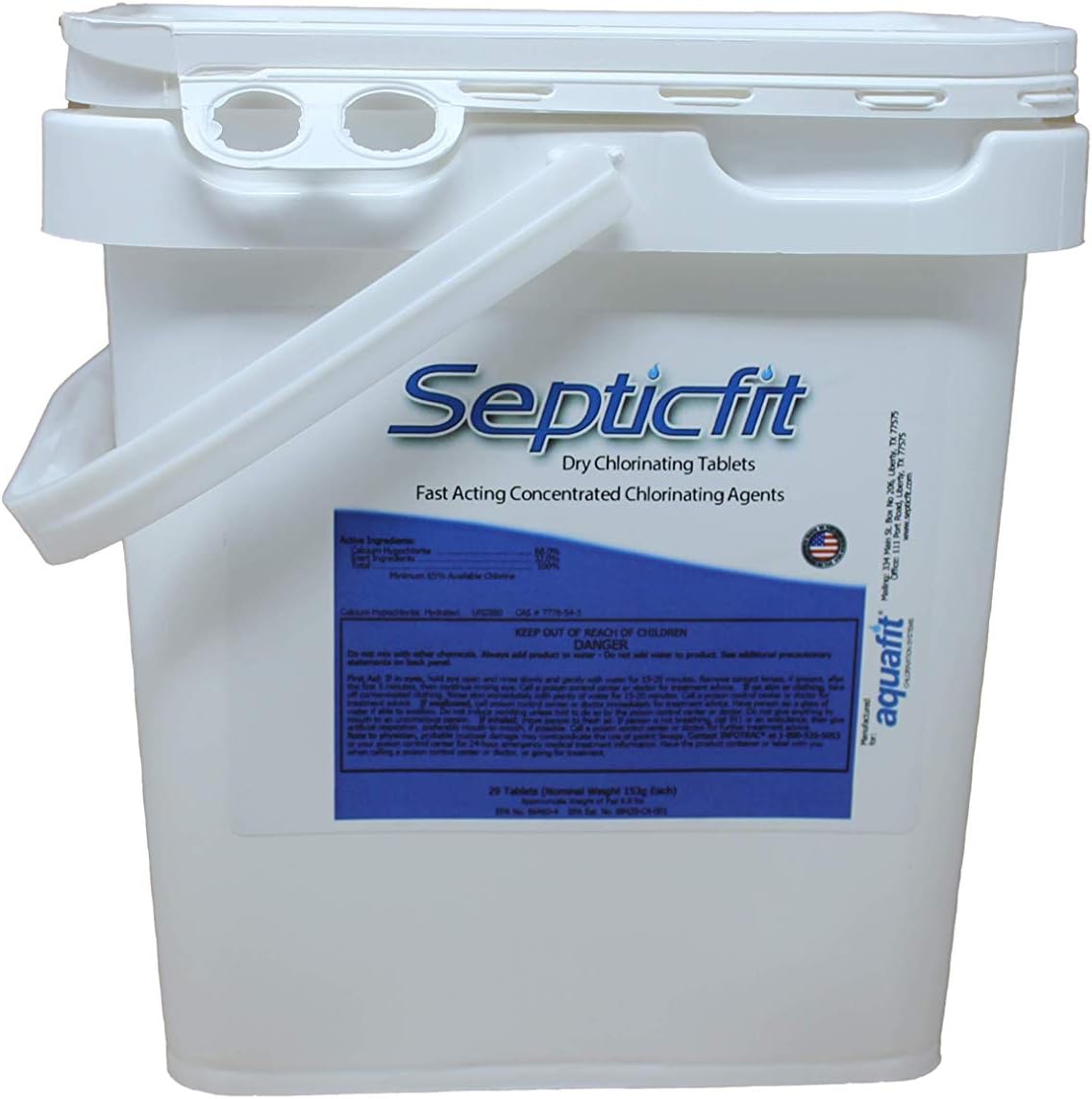 Septic Chlorine Tablet - 29 Tablet Pails - 10 lbs - NOT for USE in Swimming Pools