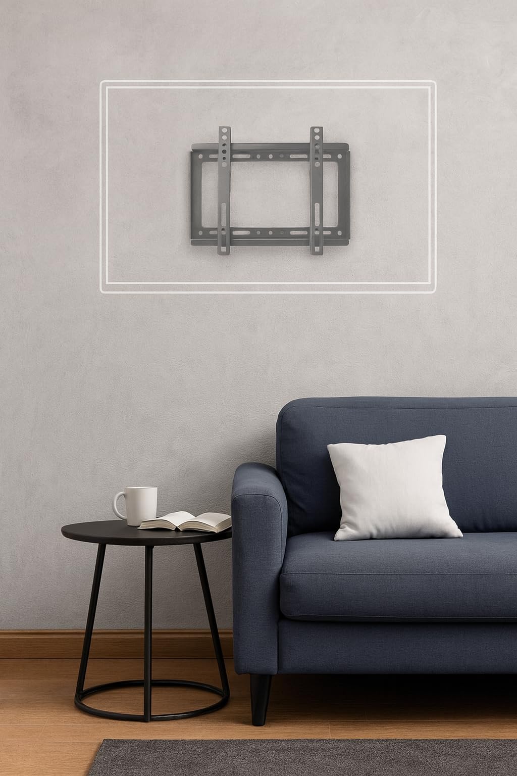 Supporto TV Da Parete Universale 26-63″ – Staffa Fissa Ultra Resistente In Acciaio, VESA Fino A 600x400, Slim