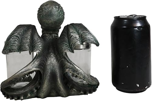 Miniatura 8 de Ebros Gift Cthulhu con alas legendarias Cthulhu The Wise One Octopus Kraken Ocean Monster Salt and Pepper Shakers Holder Figurine Kitchen Dining