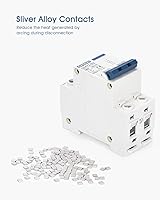 Vista 6 de DC Miniature Circuit Breaker, 2 Pole 1000V 32 Amp Isolator for Solar PV System, Thermal Magnetic Trip, DIN Rail Mount, Chtaixi DC Disconnect Switch