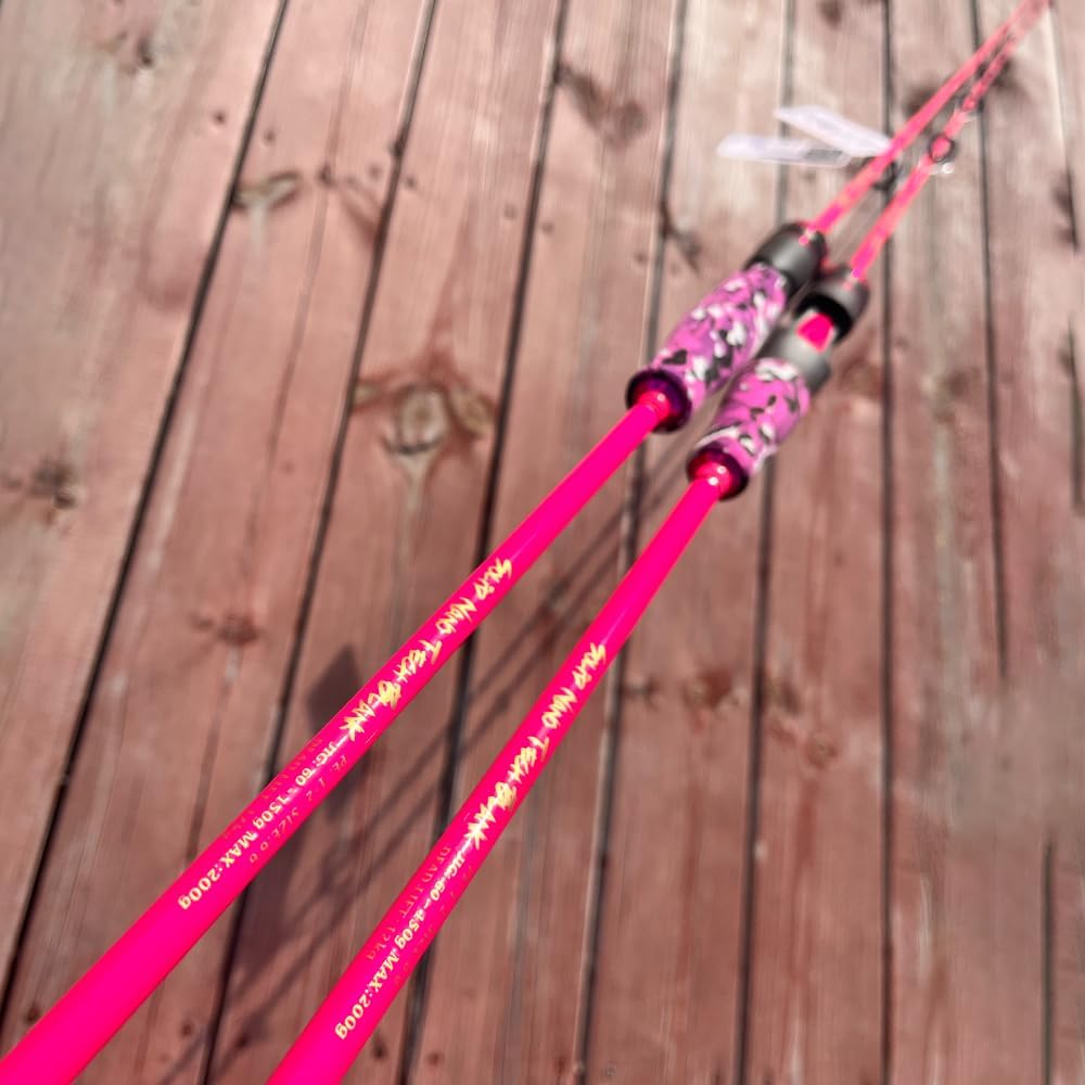 GOOFISH® Pink 6'6"(195cm) Saltwater Slow Pitch Jigging Rod PE1-2 Jig 60-200g