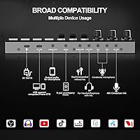 Vista 7 de Paquete de Equipo para Podcast, Micrófono de Condensador de 48V con Interfaz de Audio de Transmisión para Grabación de Podcasting, Transmisión
