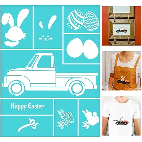 Happy Easter Stencil for Creative Easter Crafts