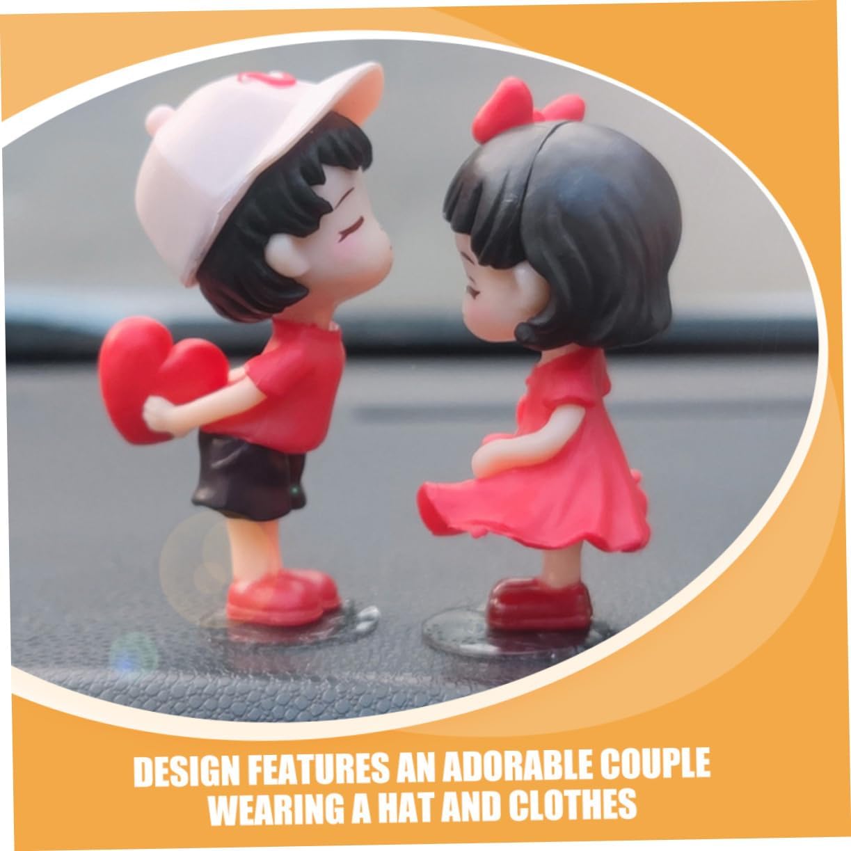 Alipis Couple Car Dashboard Ornament Set Aesthetic Car Interior Decoration for Couples for Friends Collectible Home Decor