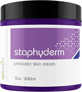 Staphyderm Non Antibiotic Ointment - All Natural Topical Probiotic Lotion New Skin Therapy Cream For Dry Itchy Skin Organic Based Topical Probiotics for Skin Care (8oz Cream)