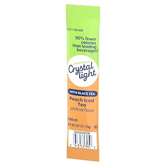 Crystal Light Drink Mix, Peach Iced Tea Artificial Flavor, 0.07 oz