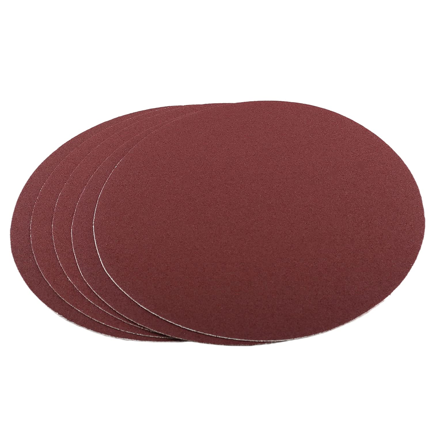 Utoolmart Red 8" Diameter 100 Grit Self Stick Adhesive Back Aluminum Oxide Sandpaper For Random Orbit Sander Wood Metal Auto Dry Polishing 5Pcs
