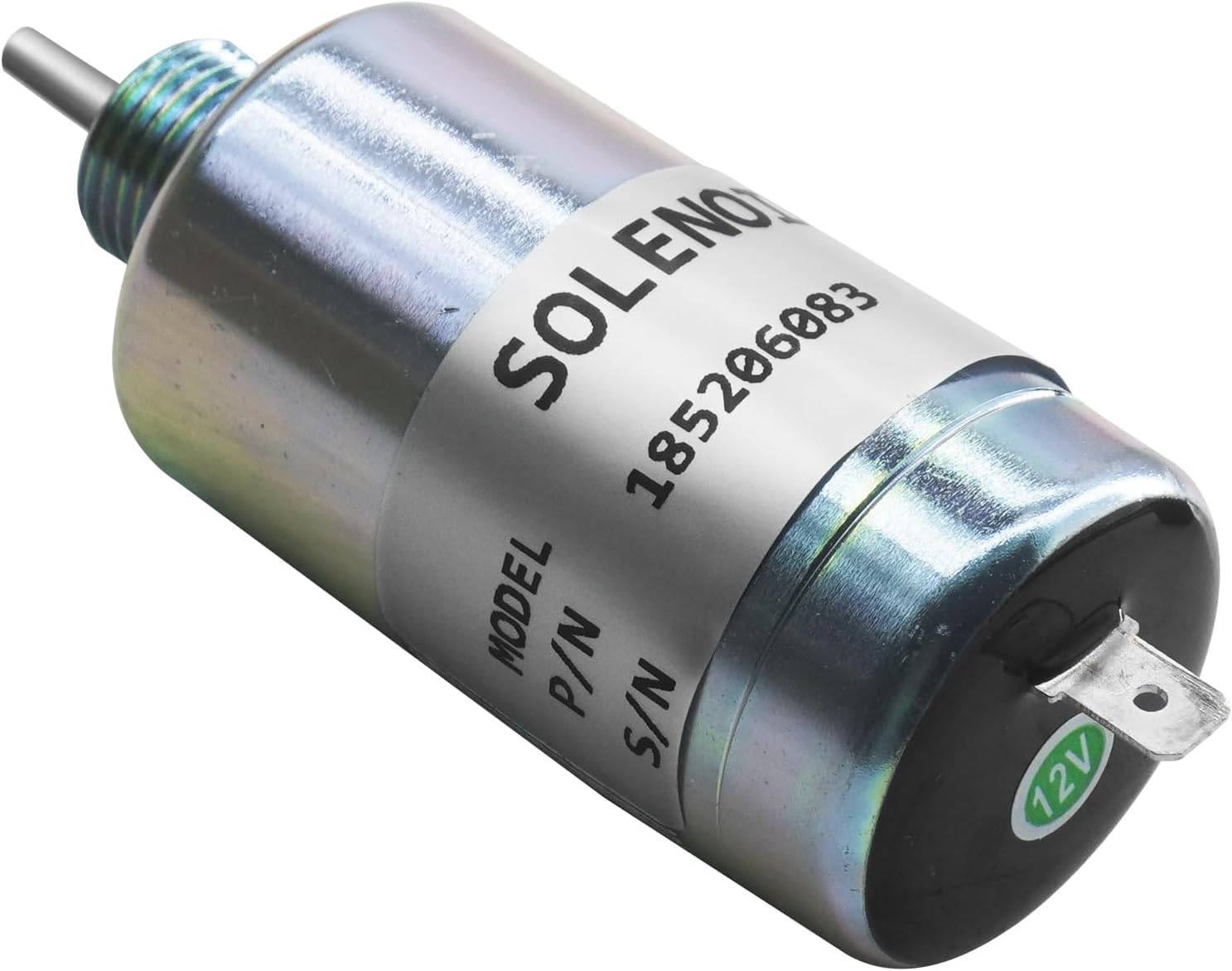 Fuel Shut Off Solenoid 12V Stop Solenoid 185206083 SBA185206085 Compatible with New Holland Skid Steer Loader Tractor, Compatible with Case IH Tractor Loader, Compatible with Perkins 100 Shibaura