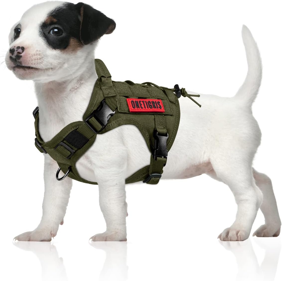 OneTigris Tactical Dog Harness Vest,FIRE WATCHER 2.0 No-Pull Service Dog Vest with Hook & Loop Panels,Adjustable Dog Vest Harness for Walking Hiking Training(XS