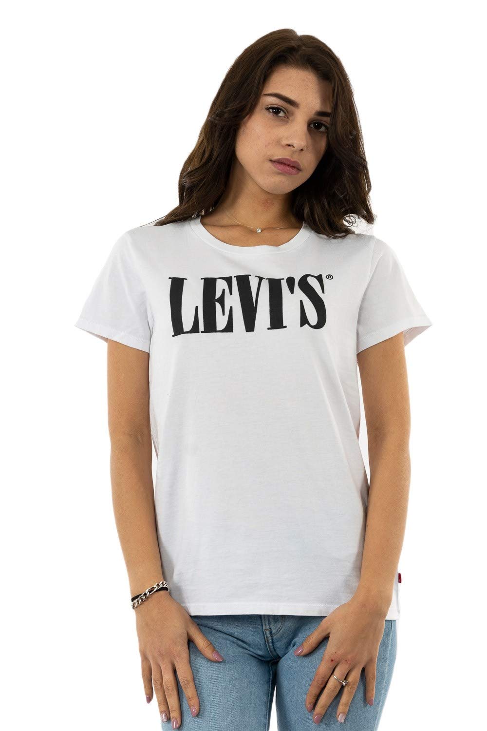 Levi's Damen The Perfect Tee T-Shirt,Serif White,XXS