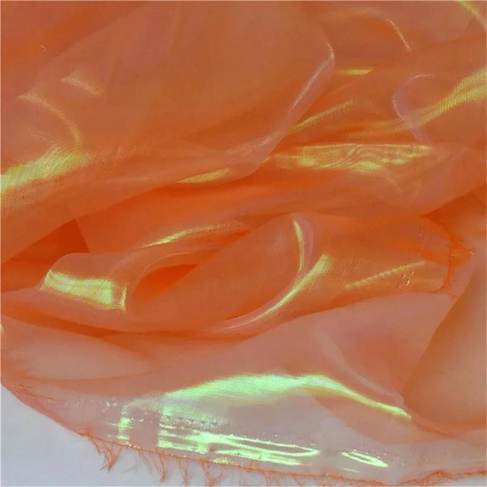 Tela de organza, Tela de organza, naranja, 59 pulgadas ancho, 1-1,5 metros largo(1 meter)