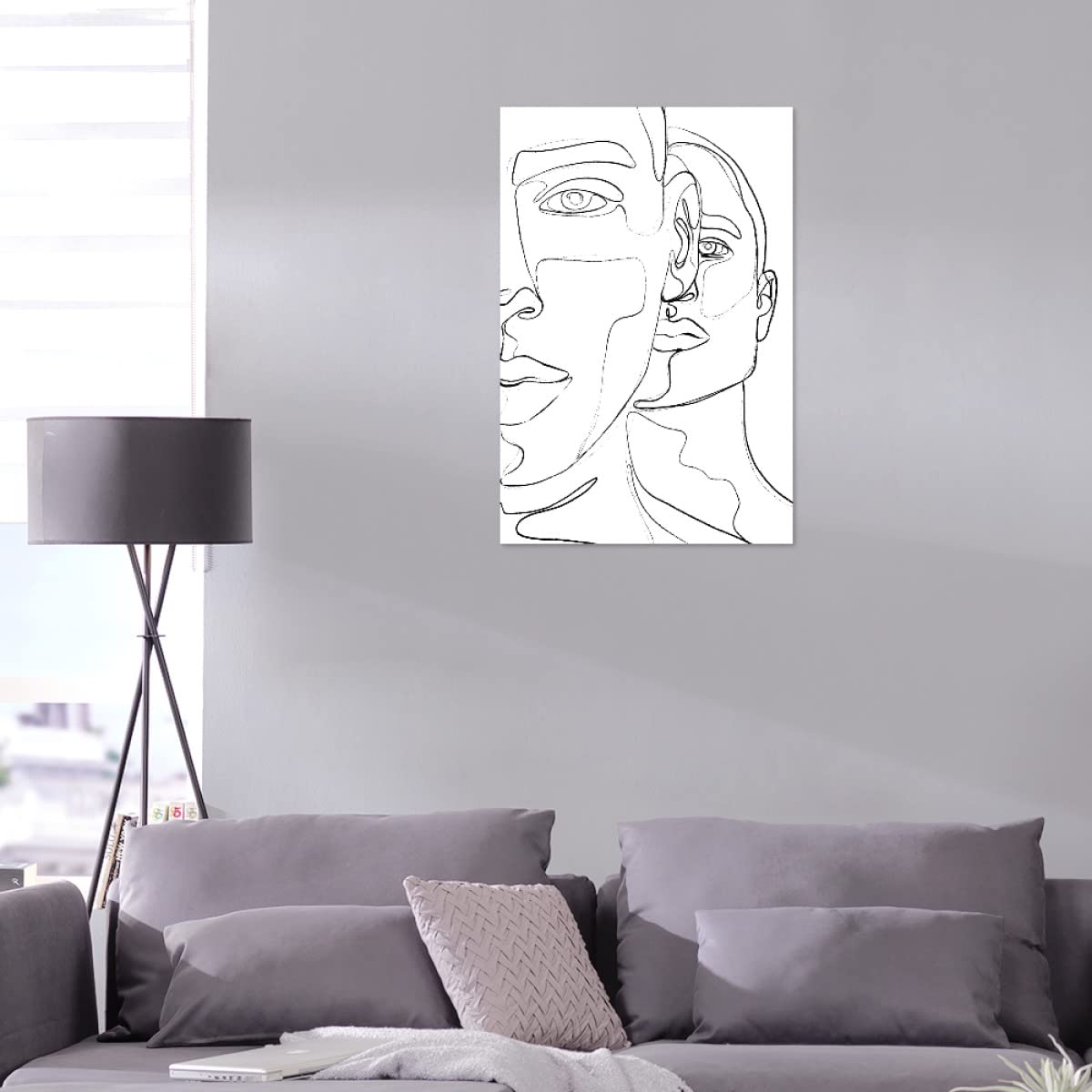 artboxONE Alu-Print 120x80 cm Men Fineline Art von Künstler treechild