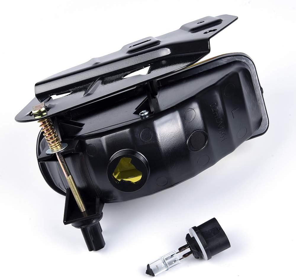 G-PLUS Front Bumper Fog Lights Assembly Compatible With Cadillac Escalade 2002 2003 2004 2005 2006,Driving Fog Lamps w/ 899 12V 37.5W Bulbs(Yellow Lens)