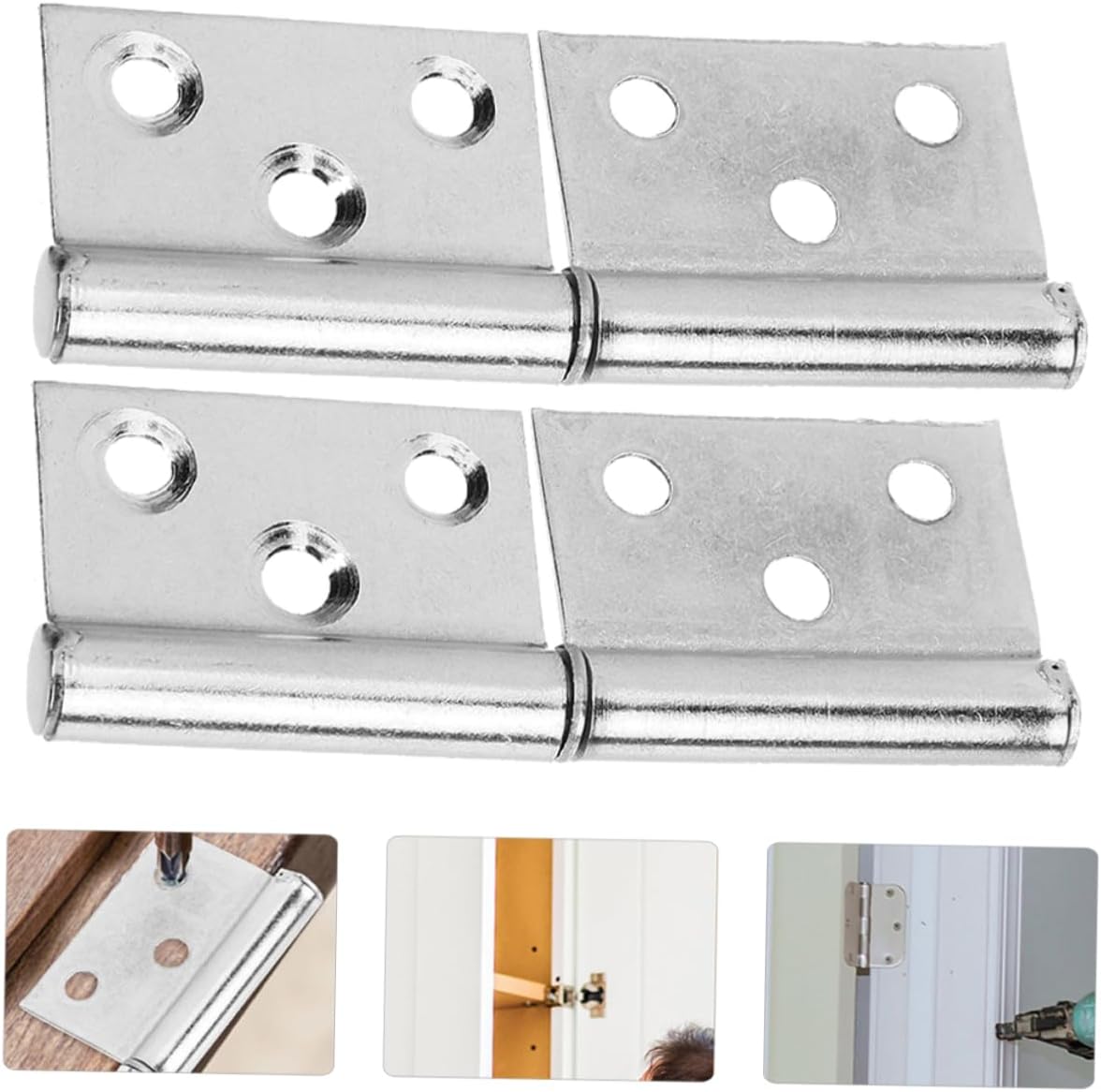 Lurrose 24pcs Detachable Flag Hinges Hinges for Doors Heavy-Duty Construction for Performance Versatile Use Various Elegant Design for