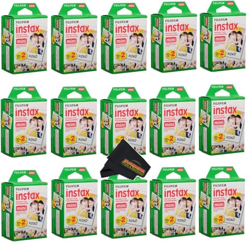 Papel fotográfico instantáneo Fujifilm Instax Mini para cámaras instantáneas mini (paquete de 15, 300 hojas en total) miniatura 1