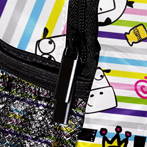 Sac à dos à rayures colorées taille parfaite enfants 3 à 8 ans