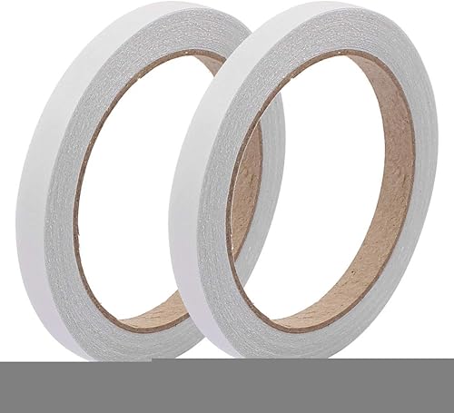 IIVVERR - Cinta adhesiva de doble cara resistente de doble cara de 0.394 in de ancho, resistente al desgaste, sin rastro, 2 unidades de 0.394 in de