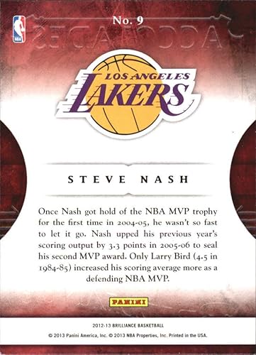 Miniatura 2 de 2012-13 Panini Brilliance Accolades #9 Steve Nash Basketball Card