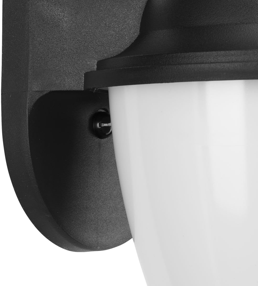 Progress Lighting Polycarbonate Outdoor 1-Light White Acrylic Shade Traditional Outdoor Wall Lantern Light Textured Black