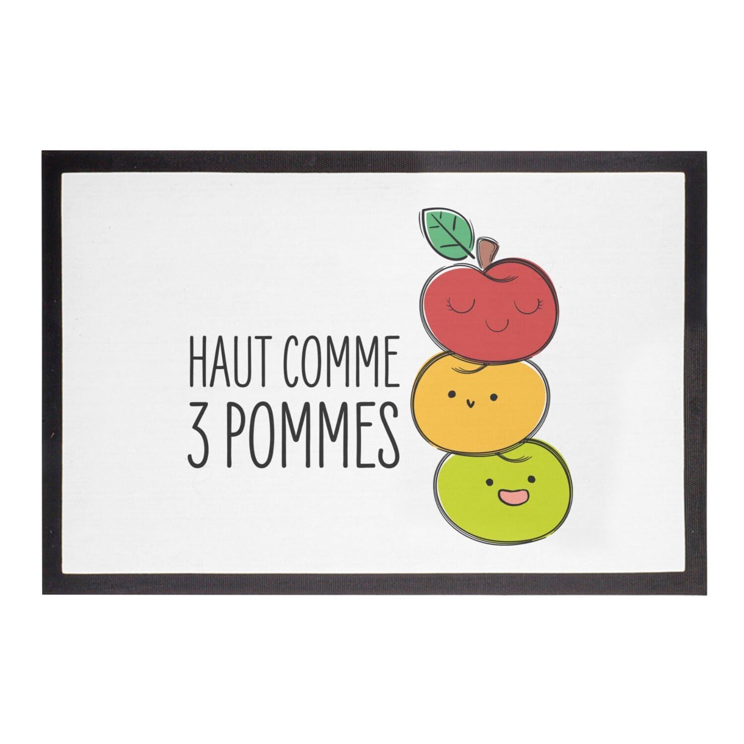 Paillasson Blanc Haut comme 3 Pommes expression douce pour enfant