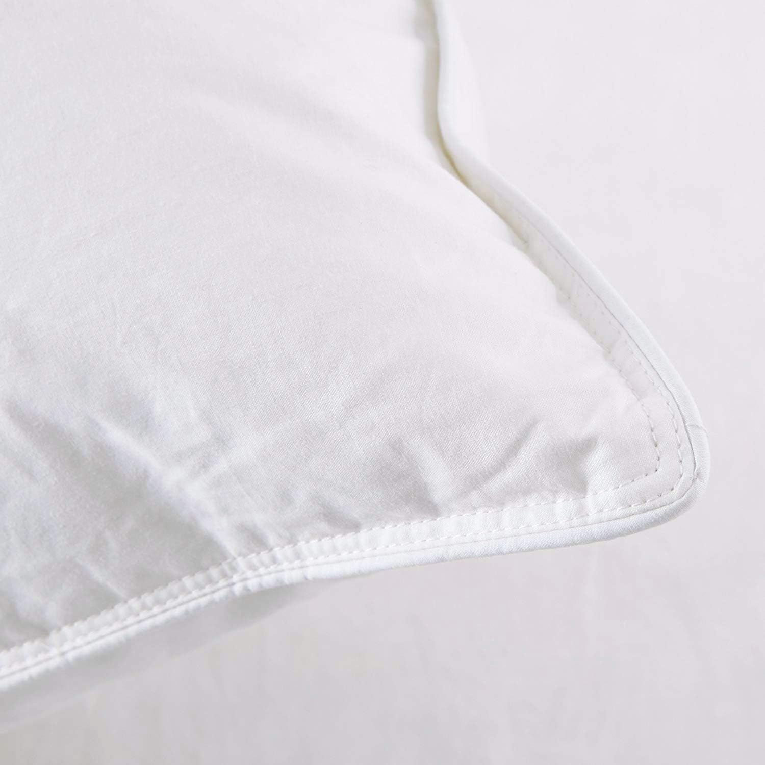 puredown Premium White Goose Feather and Down Pillow Set with Luxury Pillow 500 Fill Power, Set of 2 King Size