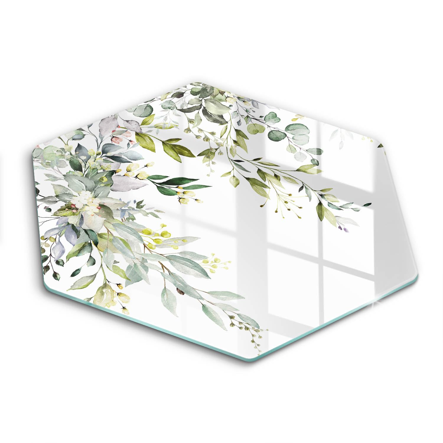 Protection plaque cuisson induction en verre de forme hexagonale