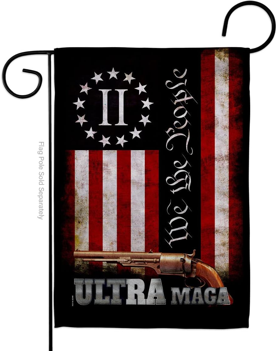 We the People MAGA Garden Flag - Americana Political President Democrat Republican Tea Party United State American Election - House Banner Small Yard Gift Double-Sided Made in USA 13 X 18.5