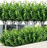 8 Bundles Artificial Greenery Stems Fake Plants Boxwood Shrubs Faux Plastic Plants Bushes for Home F