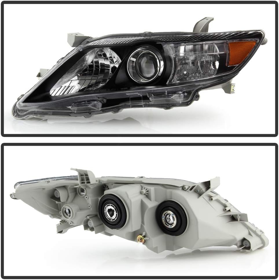 ACANII - For Black 2010-2011 Toyota Camry USA Built Projector Headlights lamps Driver + Passenger Side