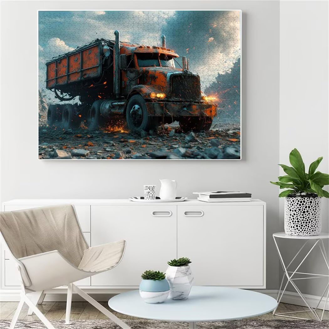 Puzzle Pojazdy inżynieryjne Puzzle 3000 sztuk Scena dla dorosłych DIY Klasyczna drewniana gra, wysokiej jakości drukowanie Jigsaws Zabawki, litery z tyłu Jigsaw, do dekoracji domu Prezent S-143