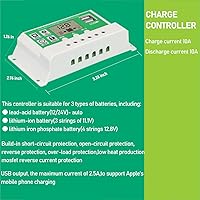 Vista 4 de Kit de panel solar de 10 W y 12 V para mantenedor de batería, cargador de goteo + controlador de carga solar de 10 A 12 V24 V PWM + soporte