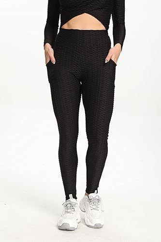 Miniatura 5 de JGS1996 - Leggings de yoga, de cintura alta con control de abdomen, adelgazante y con levantamiento de glúteos, para entrenamiento, correr