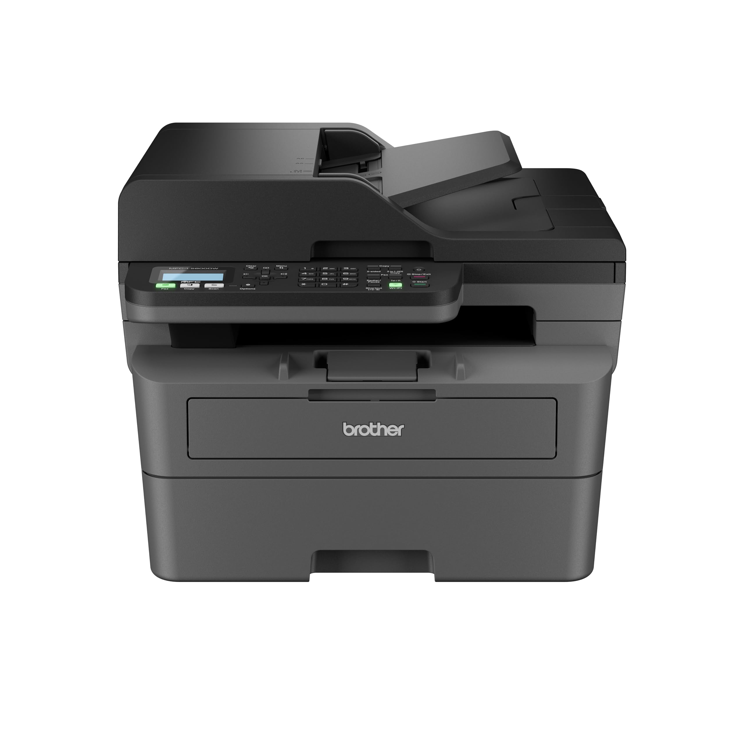 Brother MFCL2800DW 4-in-1-Multifunktions-Laserdrucker | 32 ppm, Duplexdruck, 2-zeiliges LC-Display, Fast Ethernet, WLAN mit 5 GHz und USB 2.0