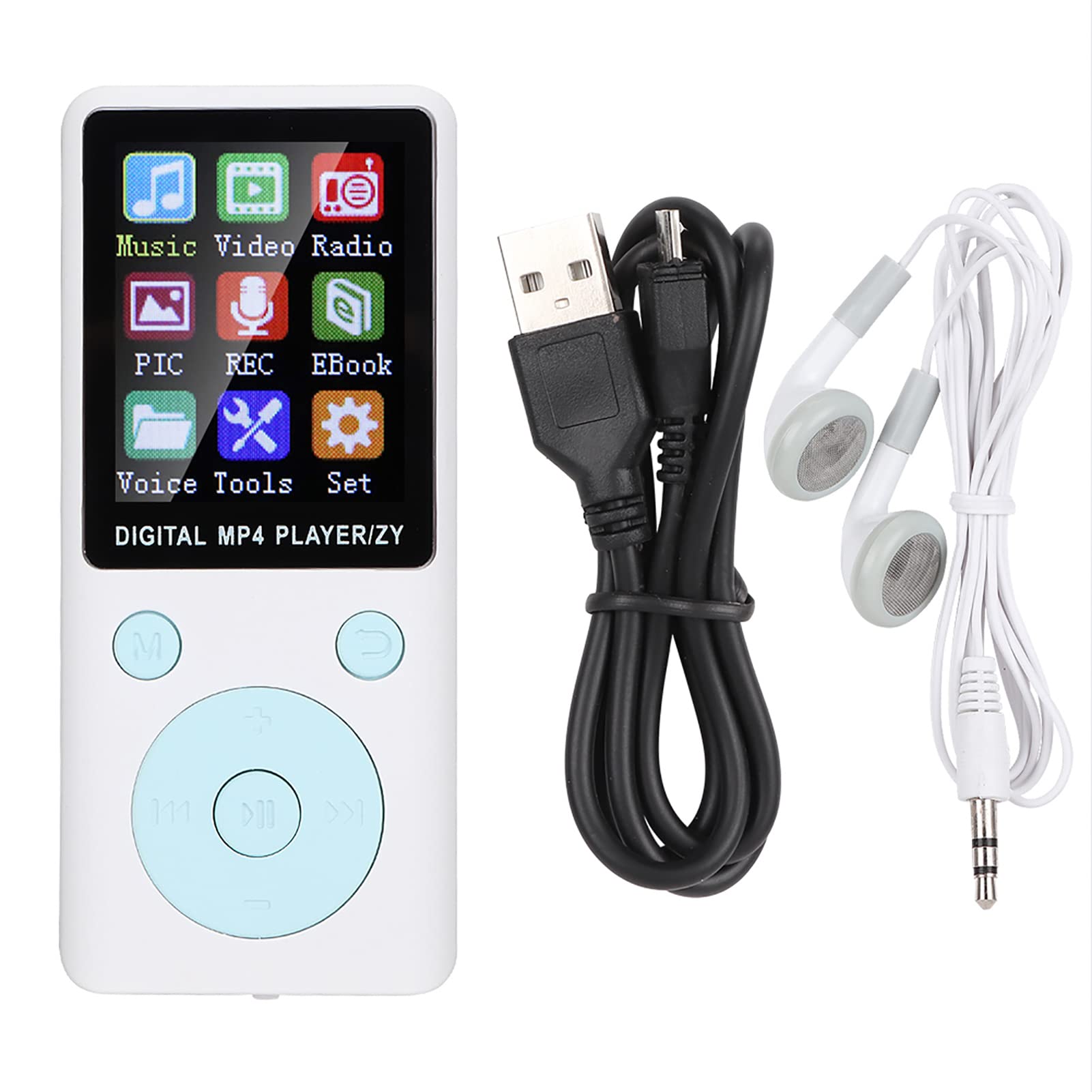 Mtlavishness T1 Music MP3 MP4 Player with 8G Storage and Bluetooth 4.2 Support 32G Memory Card Ideal for Music Lovers Relaxing at Night Round s Black (White)-image-21