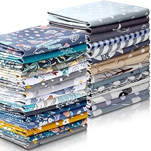 30 Pieces 10 x 10 Inches Fabric Printed Bundle Squares Floral Fabric Patchwork Sewing Quilting Bundles Assorted Pattern Fabric for DIY Scrapbook Craft Making