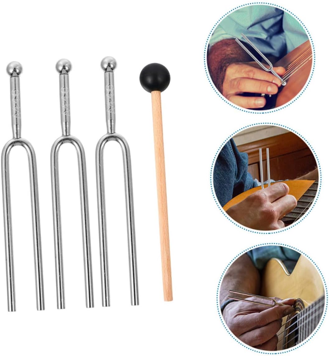 440Hz Standard Guitar Tuning Fork with Mallet for Music Instrument