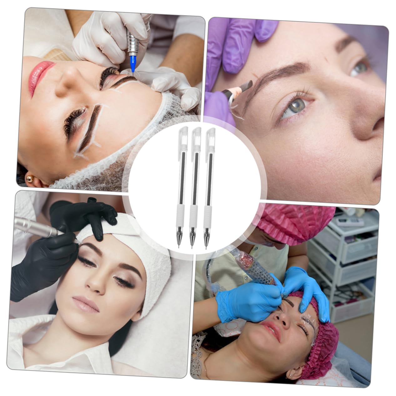 6pcs Skin Marking Pens for Eyebrow Contouring Precision Makeup Remover for Daily Use Stage Makeup and Special Events