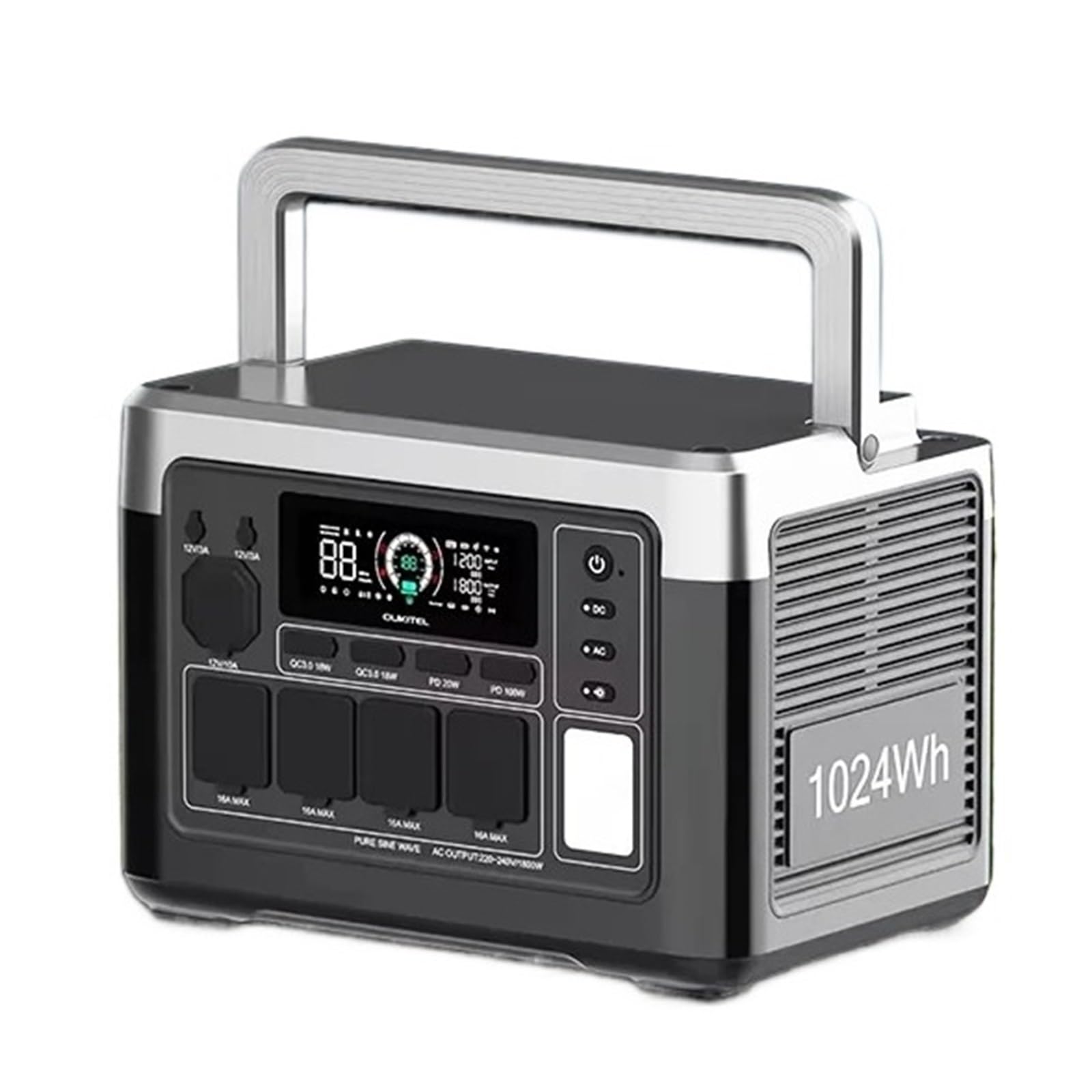 P1000E Plus Centrale Elettrica Portatile Potenza Di Uscita 1800 W 1024 Wh LiFePO4 Famiglia Alimentazione Backup For Campeggio Esterno Mobile Fornitura Continua