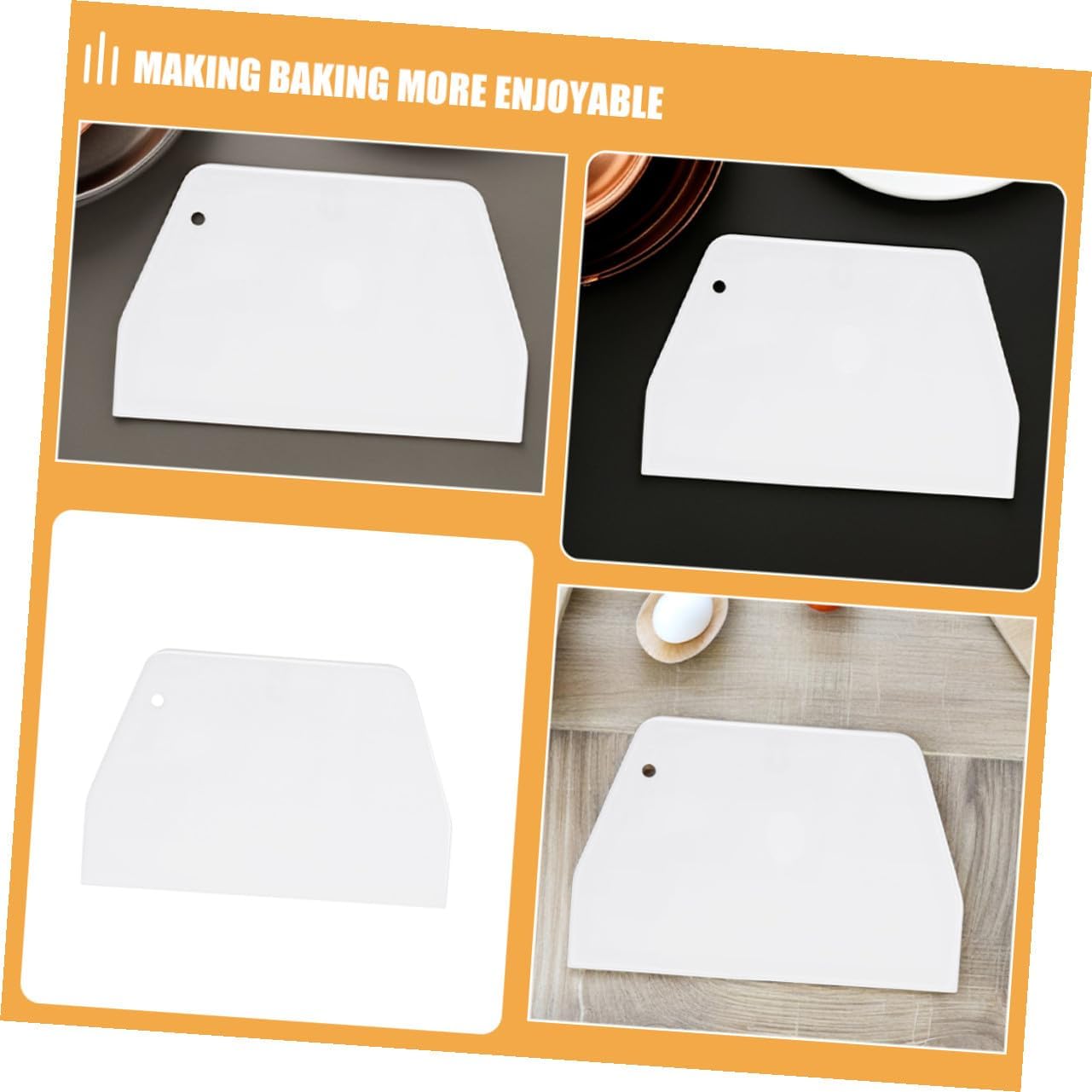4 Pack Plastic Cake Smoother with Handle for Decorating