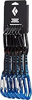 Black Diamond HotForge Hybrid Quickdraw Quickpack (6-Pack, 12cm) - Rock Climbing Quickdraws with Keylock Top, Wiregate Bottom & Durable Dogbone | Blue