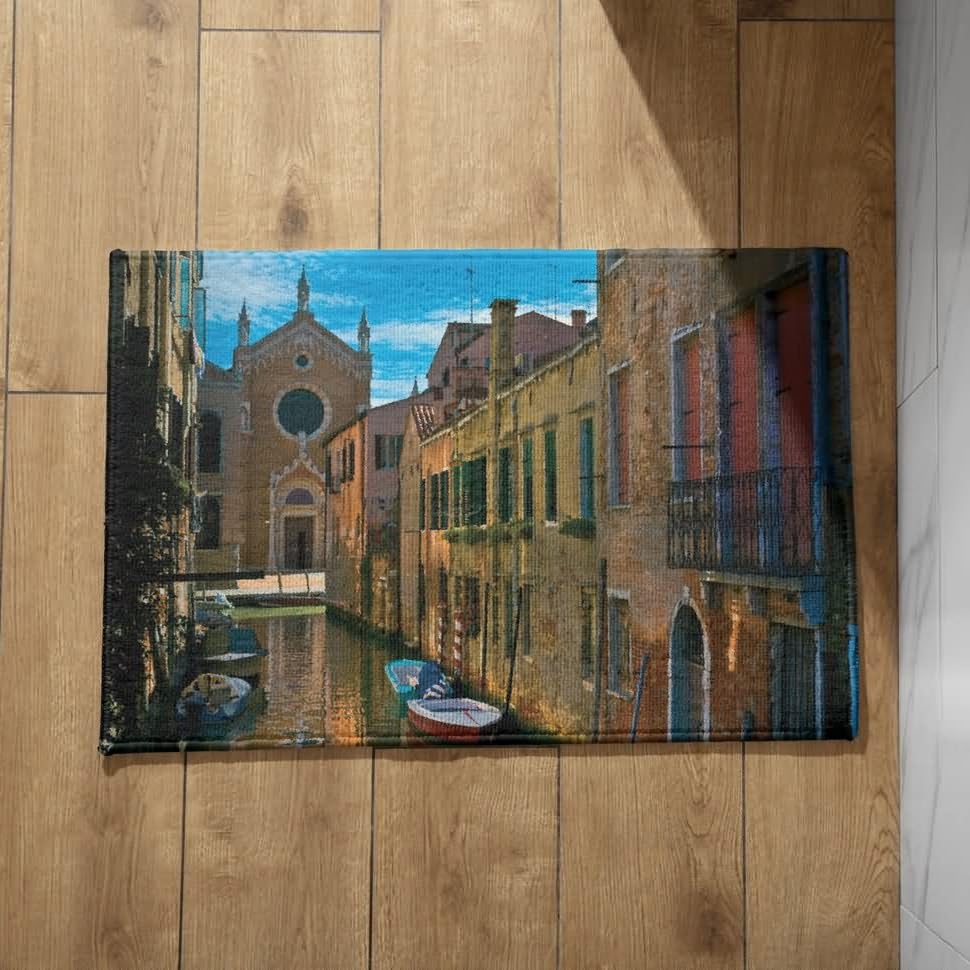 Tapis entrée naturel absorbant CEVAN 50x80cm avec protection de sol