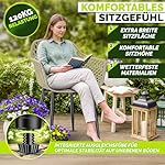 tillvex Gartenstuhl mit Armlehnen, 4er Set