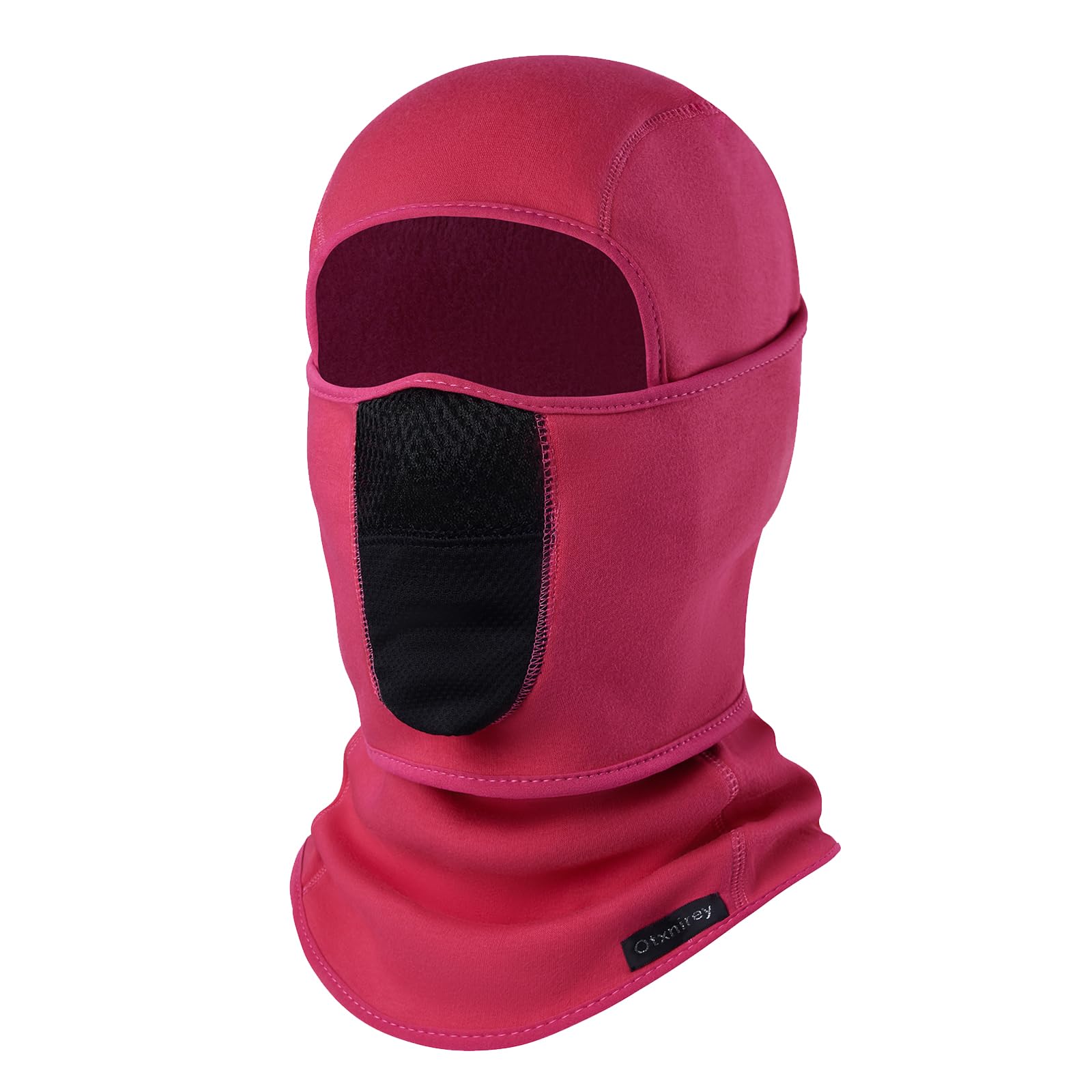Balaclava Ski Mask (with Breathable Holes) Windproof Winter Fleece Neck Face Warmer for Men&Women Rose Red
